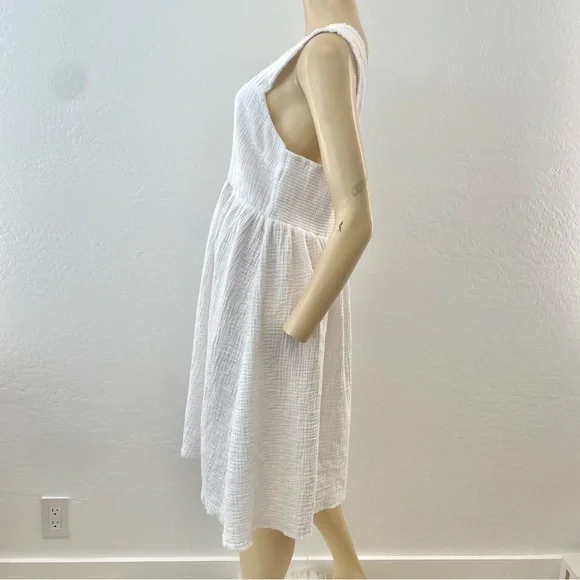 Natural Life-  White Gauze Textured Midi Sundress- L - Picture 3 of 14